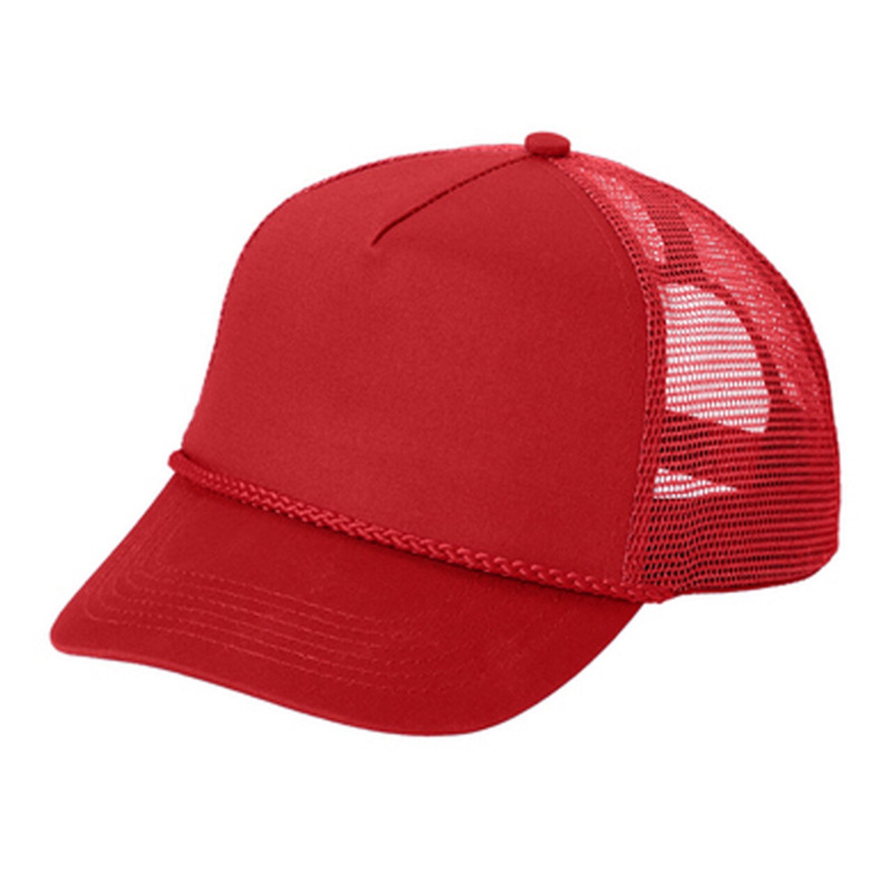 Port Authority® 5 Panel Snapback Cap, Structured Mid Profile Hat with Dyed to Match Braid